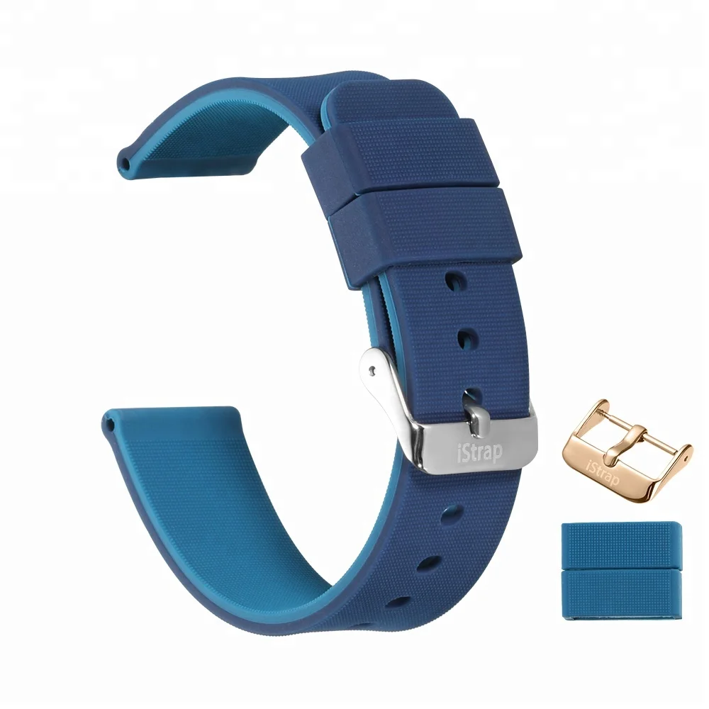 Wholesale High Quality Double Color Smart Watch Bracelet 2018 Replacement Soft Silicone Wristband Sport Watch Band Strap