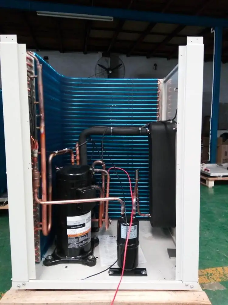 Air temp. house heating system extremely cold areas use EVI heat pump 55C hot for heating cooling hot water