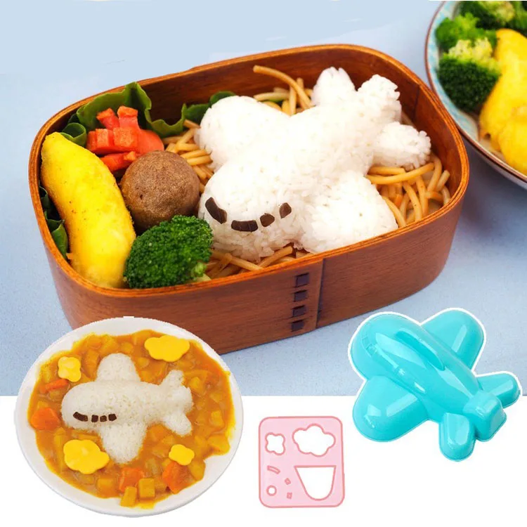Rice Mold Vehicles Lunch Bento Decoben  Blue Airplane