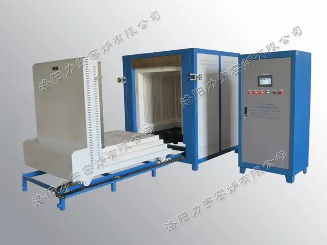 Liquid crystal touch screen high efficiency electric trolley 1800c muffle furnace