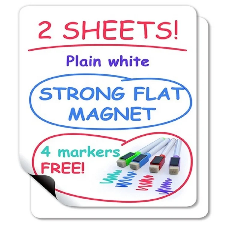magnetic drawing board blank fridge magnet Chinese supplier product customized educational dry erase board rubber magnet