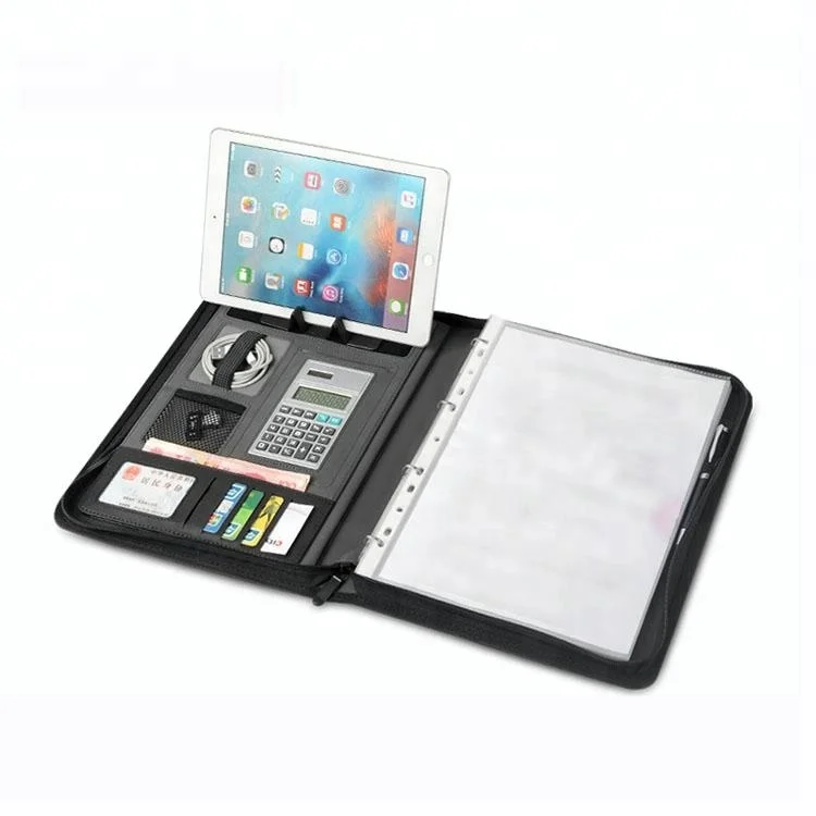 Multifunction File Folder Expandable Business Organizer A4 Leather Portfolio Folders