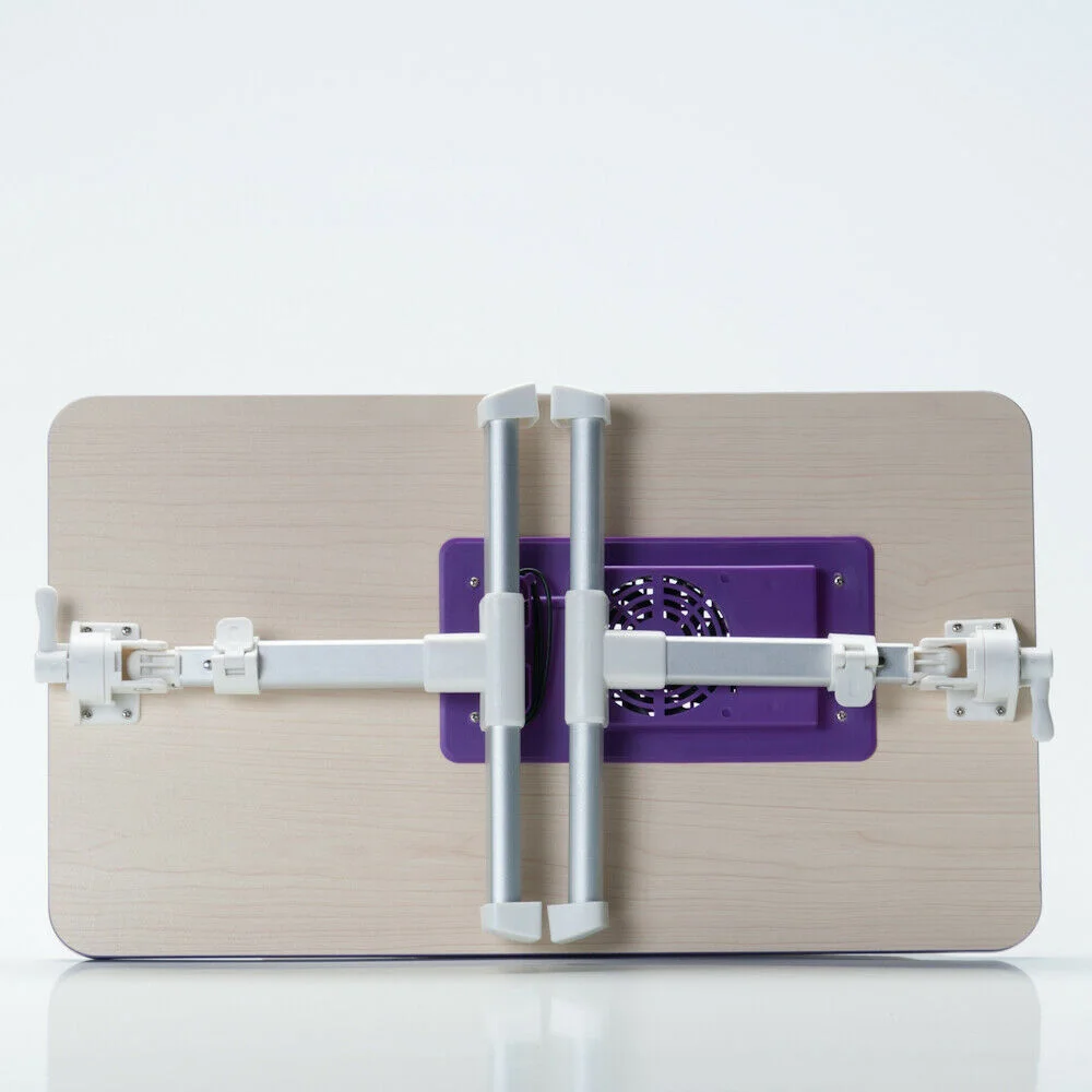 Portable Lap Desk Folding Laptop Computer Table Adjustable Bed Tray Stand w/ Fan