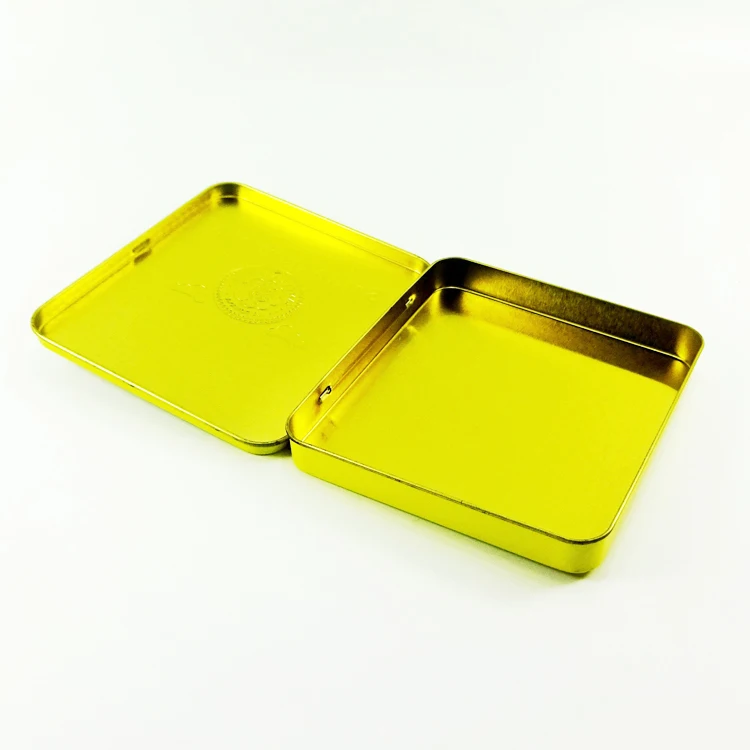 110*96*12MM Offset Printing rectangle hinged lids metal cigar case tin box for cigarette