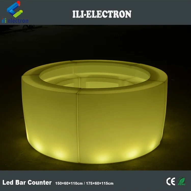 PE plastic led illuminated bar counter 5 in1