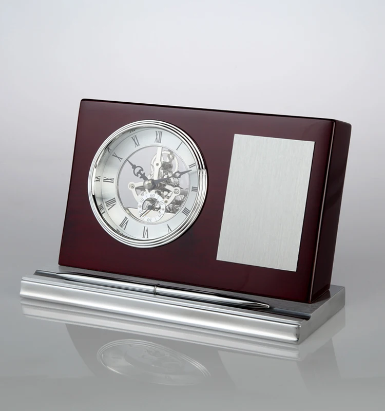 K8033 Office table clock with pen