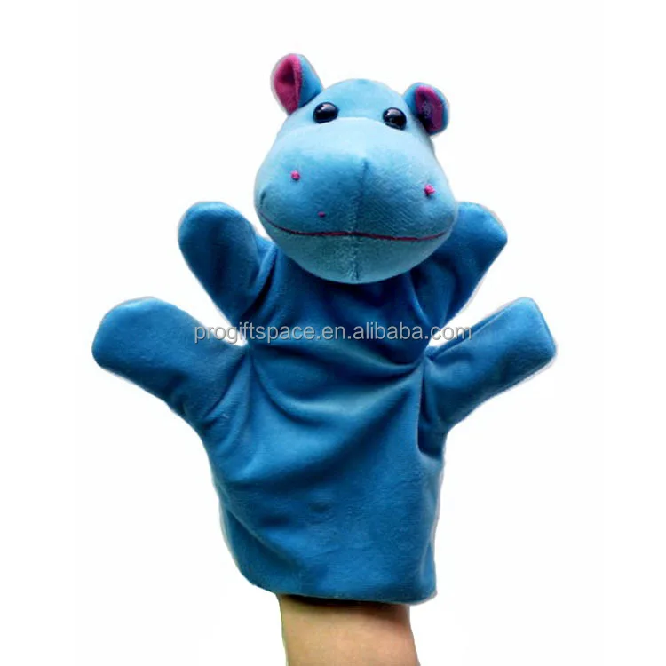 
2018 high quality 28 designs tiger dog frog pig rabbit short plush African jungle animal hand puppet set toy for adult education 
