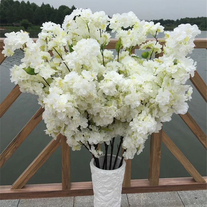 F-1036 Wholesale Wedding Artificial Flowers Branches Cherry Blossom Stems For Decoration