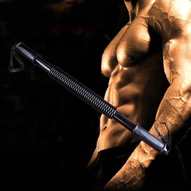 heavy duty curl spring bar arm and upper body workout chest expander and power twister exercise bar