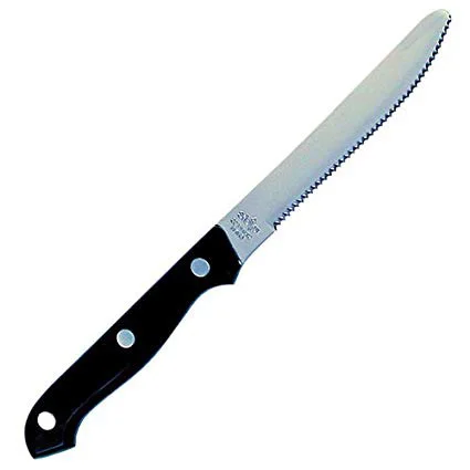 Serrated Blade Steak Knives with Plastic Handles for Restaurants