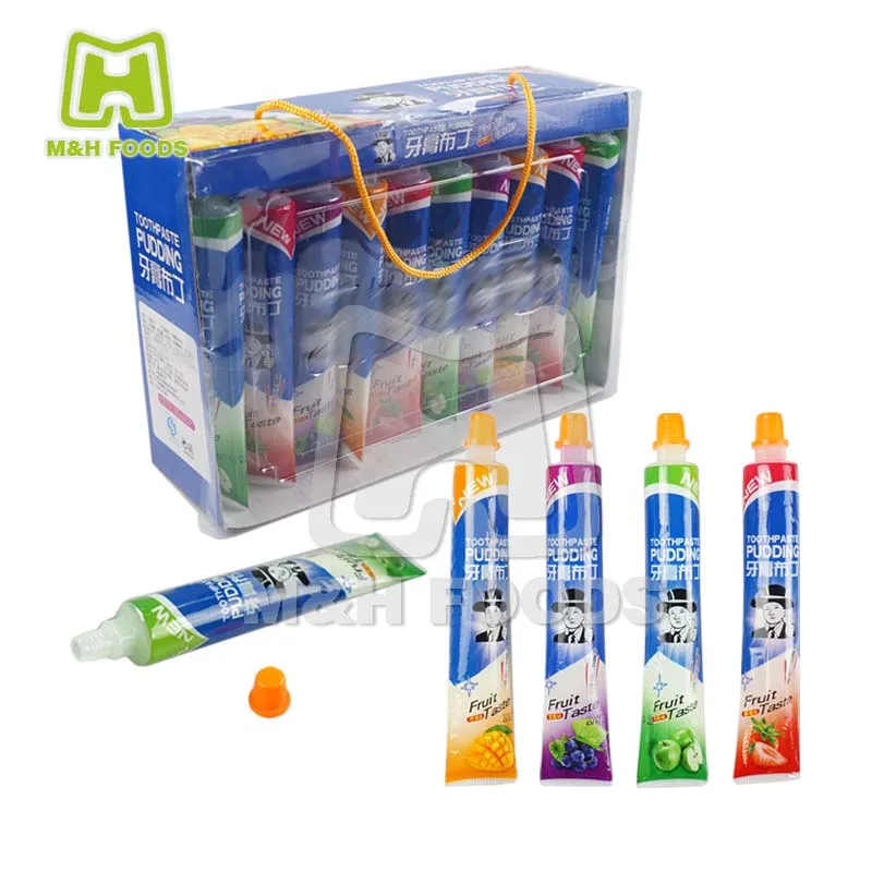Toothpaste Shaped Fruity Pudding Candy