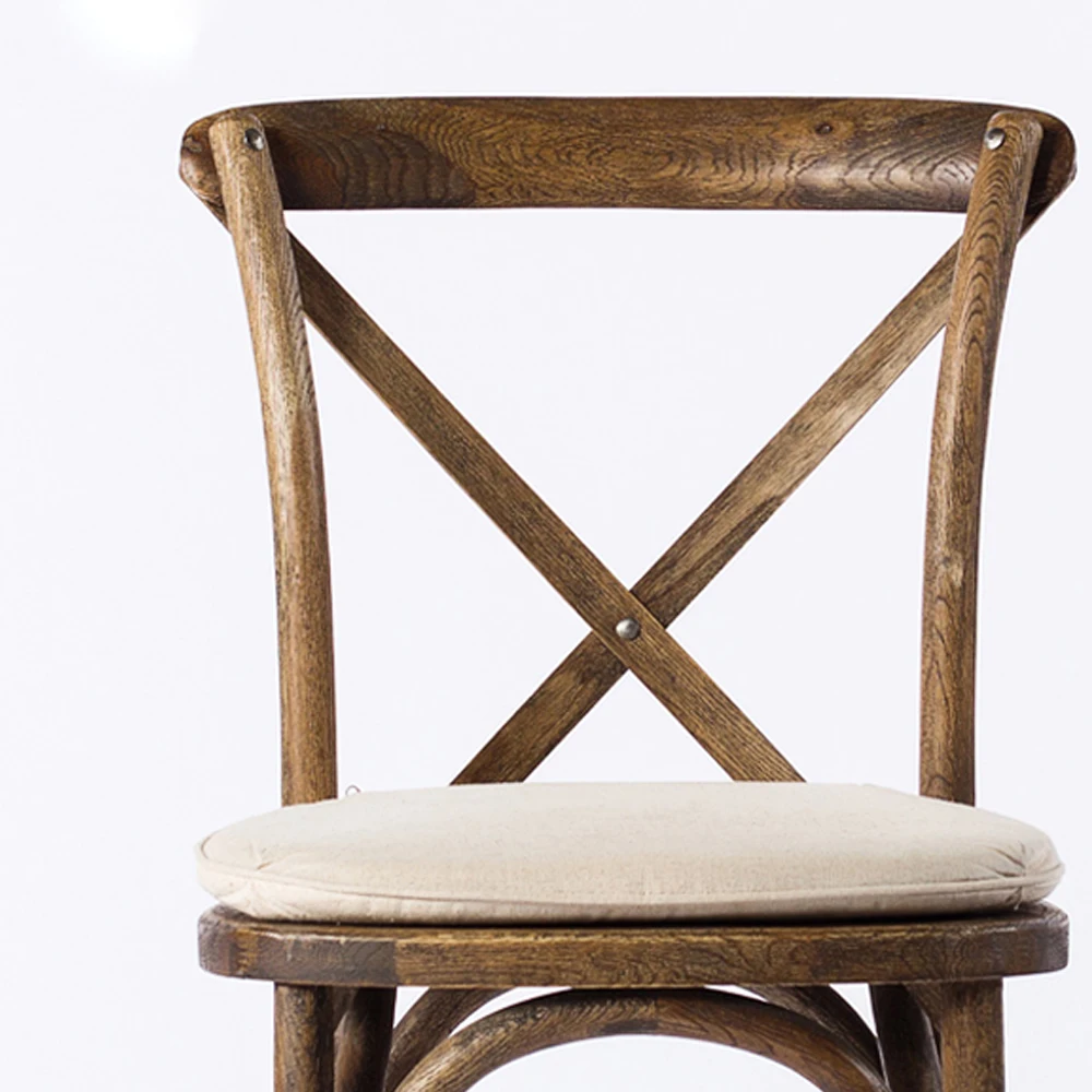 Hot Sales Stackable Oak Wood Cross Back Chair/Wedding Chair