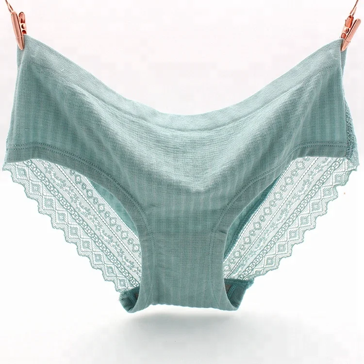 New Design Young Girl Seamless Low Waist Sexy Lace Sheer Panties Hot Sale