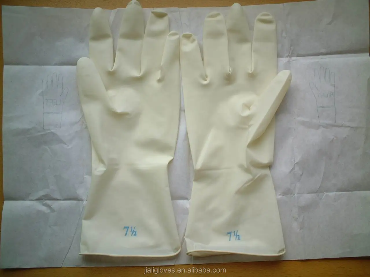 Latex gloves finger textured /Surgical Glove Powdered&Powder Free byCE ISO