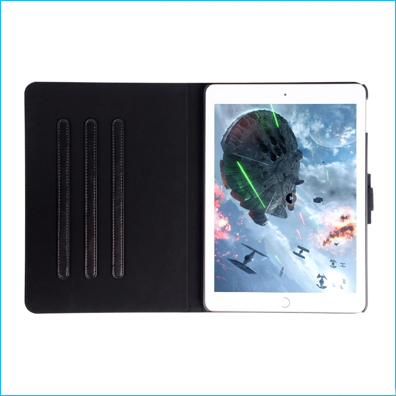 Фабрика OEM высокого качества Фолио PU кожаный чехол для нового iPad 9,7 с подставки ремни и карандаш держатель