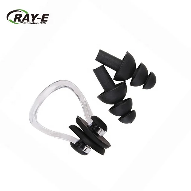 3 в 1 мягкий силиконовый плавать беруши и зажим для носа с коробкой купания и беруши для плавания Носа Протектор подарки