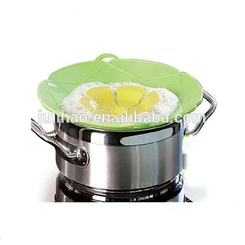 Reusable non-stick Silicone spill stopper lid with Food Grade standard