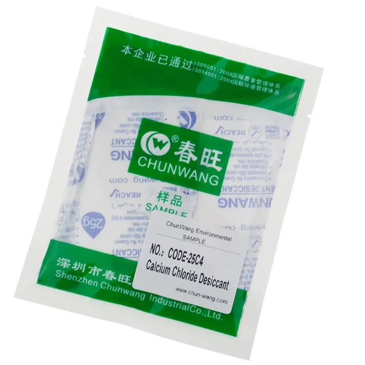 Factory Wholesale Chemical Calcium Chloride Desiccant 25g