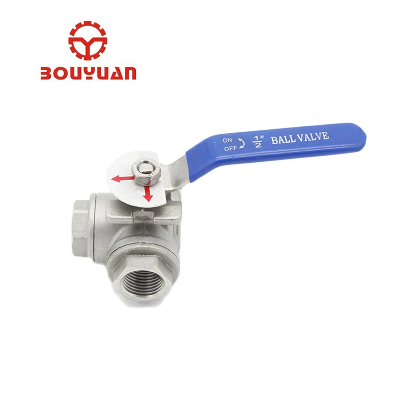 
carbon steel 3pc ball valve SS304 stainless steel welded ball valve with lock 