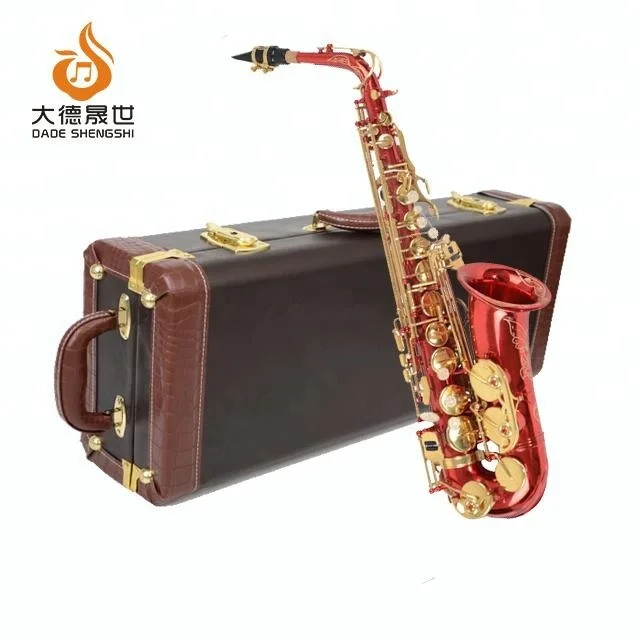 
Accept OEM Dasheng Music DSAS-711RG Red Sax Body Gold Keys Saxophone Alto 