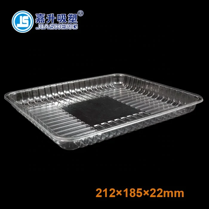 Custom Food Grade Rolled Edge Plastic Blister Frozen Food Tray Meat Packing