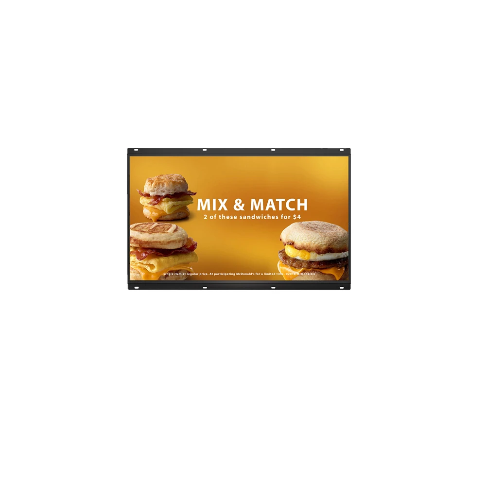 21.5inch indoor multimedia open frame monitor lcd advertising display screen