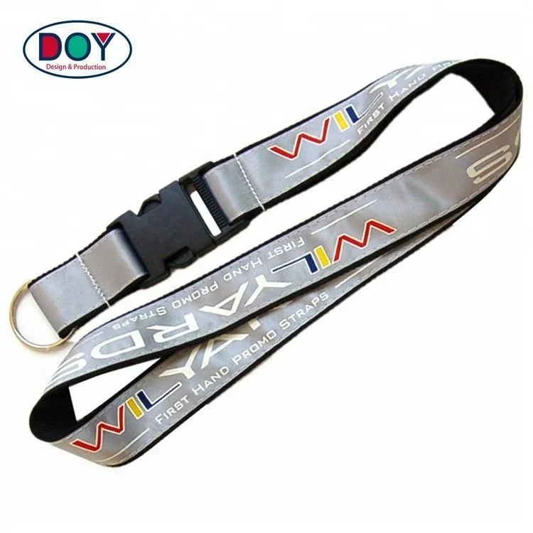 New Design Custom Breakaway Satin Adult Sublimation Transfer Printed Neck Lanyard with Your Own Logo