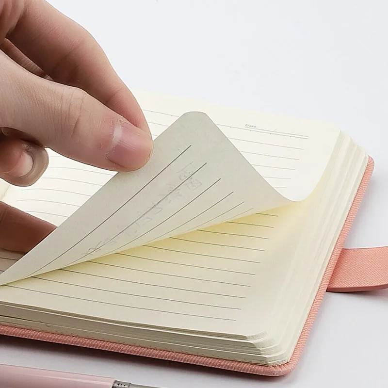 Fashion PU leather school stationery cute notebook diary hard cover business office pocket diary with magnetic buckle