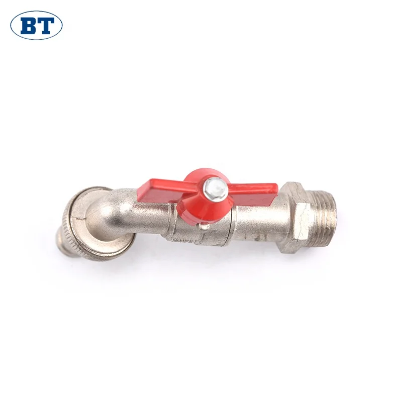 BOTE BT2004 manufacturer nickel plating garden outdoor bib tap brass stopcock butterfly handle brass washing machine bibcock