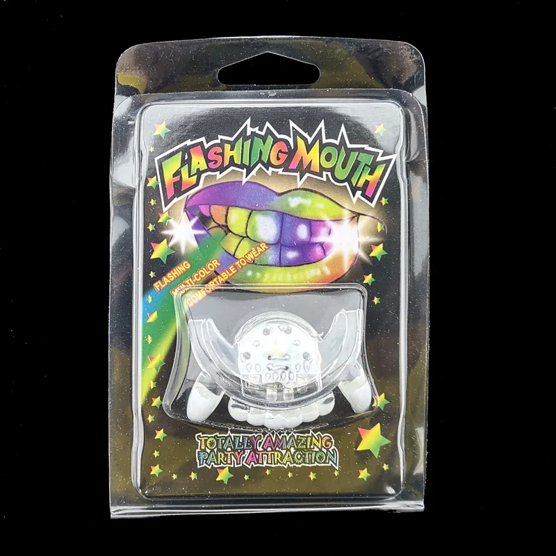 LED flashing teeth light mouth guard for halloween party