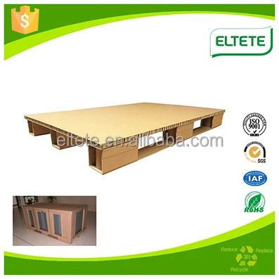 Paper pallet made of recycled paper materials to replace wooden or plywood pallet