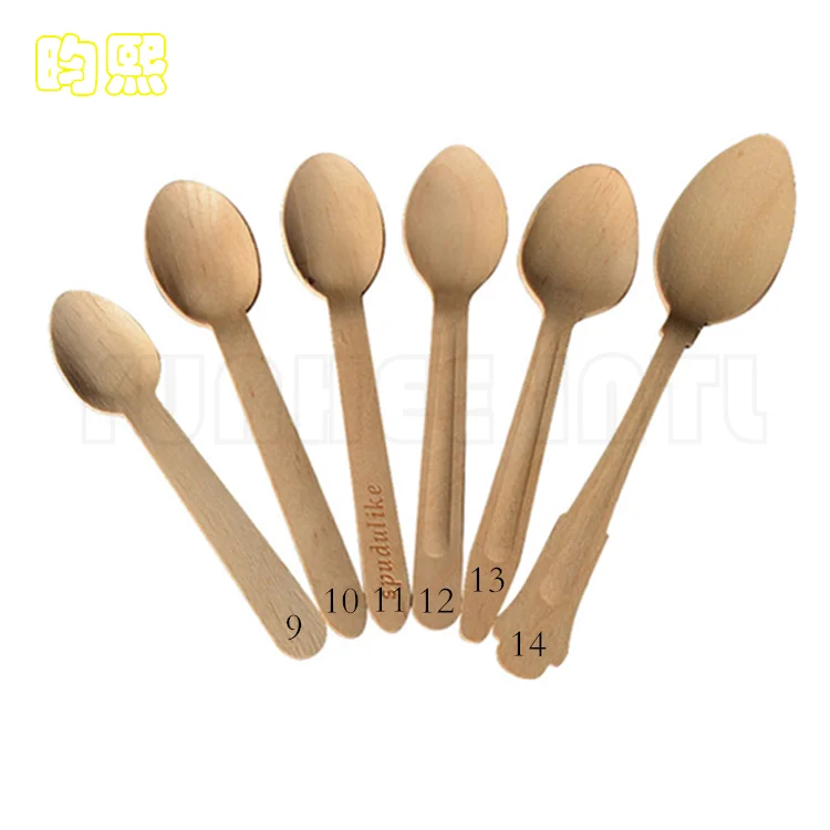 
F-S-C Approved Birch Wood Disposable Gelato Spoon 