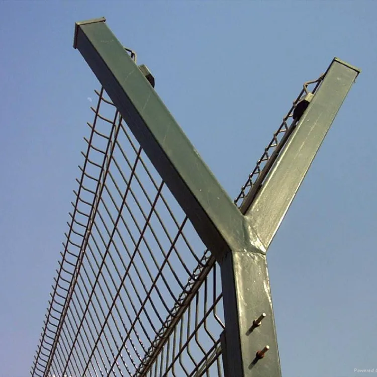 10 year no rust PVC coated panels barbed wire 358 anti climb airport security fencing