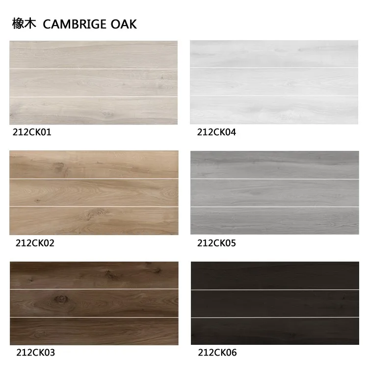 white and grey color 20x120cm timber wood look glazed matt porcelain floor tile