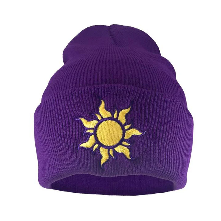 Factory price embroidery logo free pom beanie hat boo