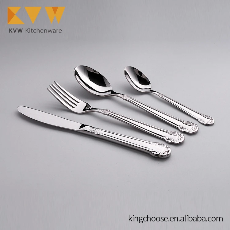 2018 amazon hot sale camping cutlery set stainless steel cutlery