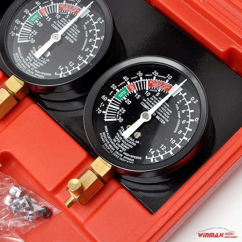 Winmax Fuel Pressure Carburetor Synchronize Gauge Diagnostic auto Test Tool Kit