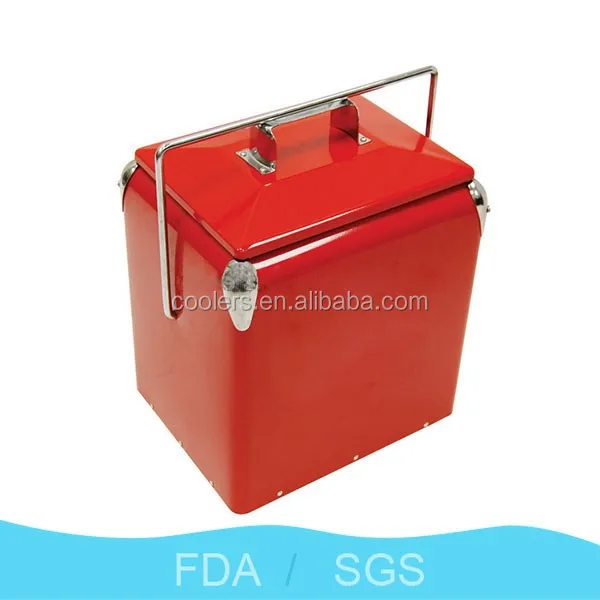 17 liter retro cooler box portable cooler box camping ice cooler