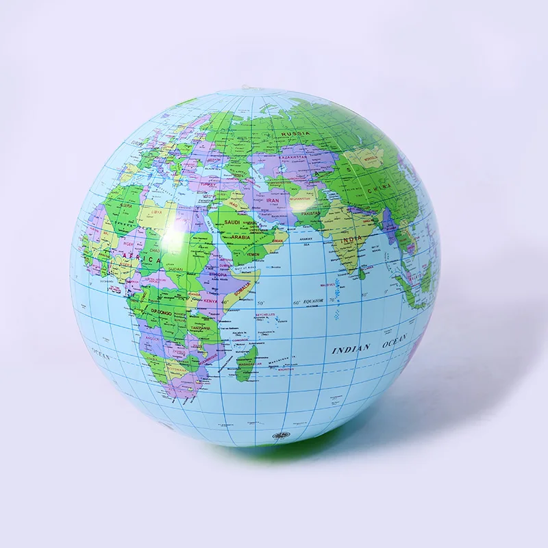 
48 inch inflatable giant glitter glow earth globe custom logo jumbo beach ball 