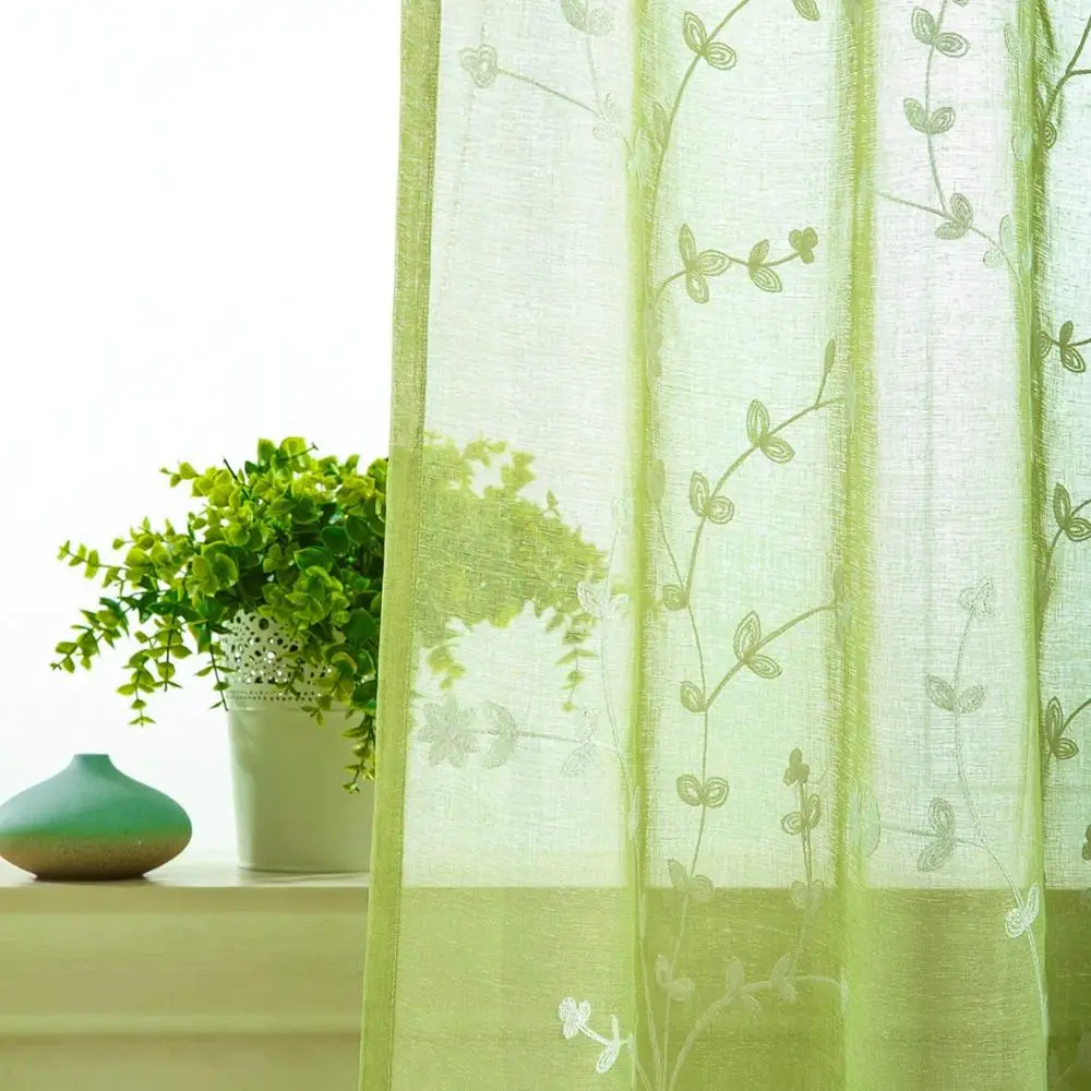 Turkish embroidered organza lace sheer  curtain embroidery fabric