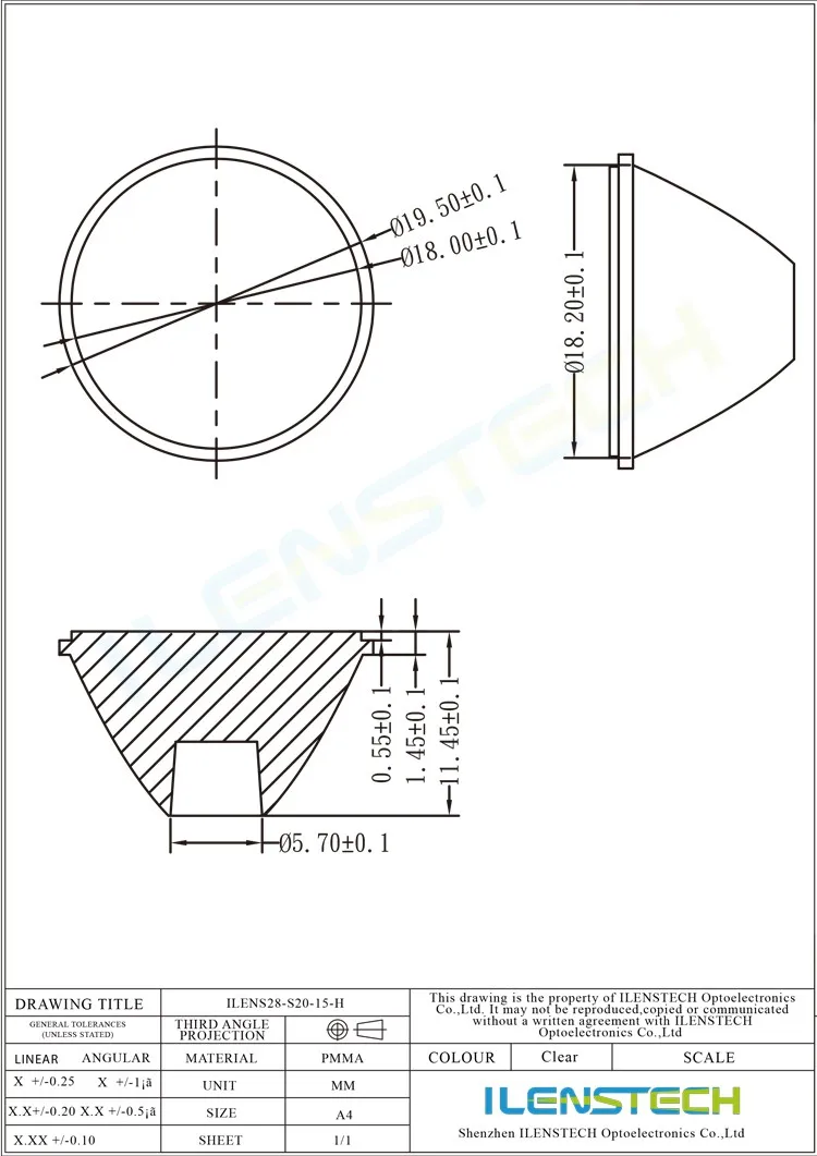 Multi Led Asymmetric Lens 10 15 25 10x30 10x45 20x65 10x70 Degree PMMA Optical Infrared Led Lens for IR Leds