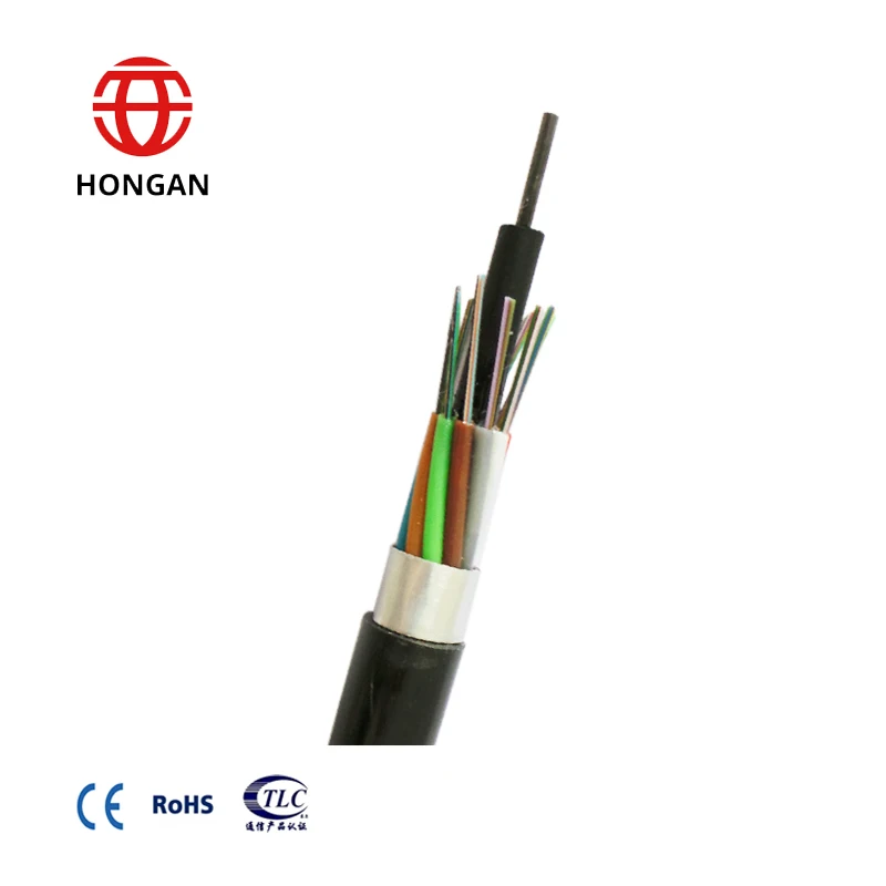 Corning fiber single mode jelly compound aromord optical cable 24 core