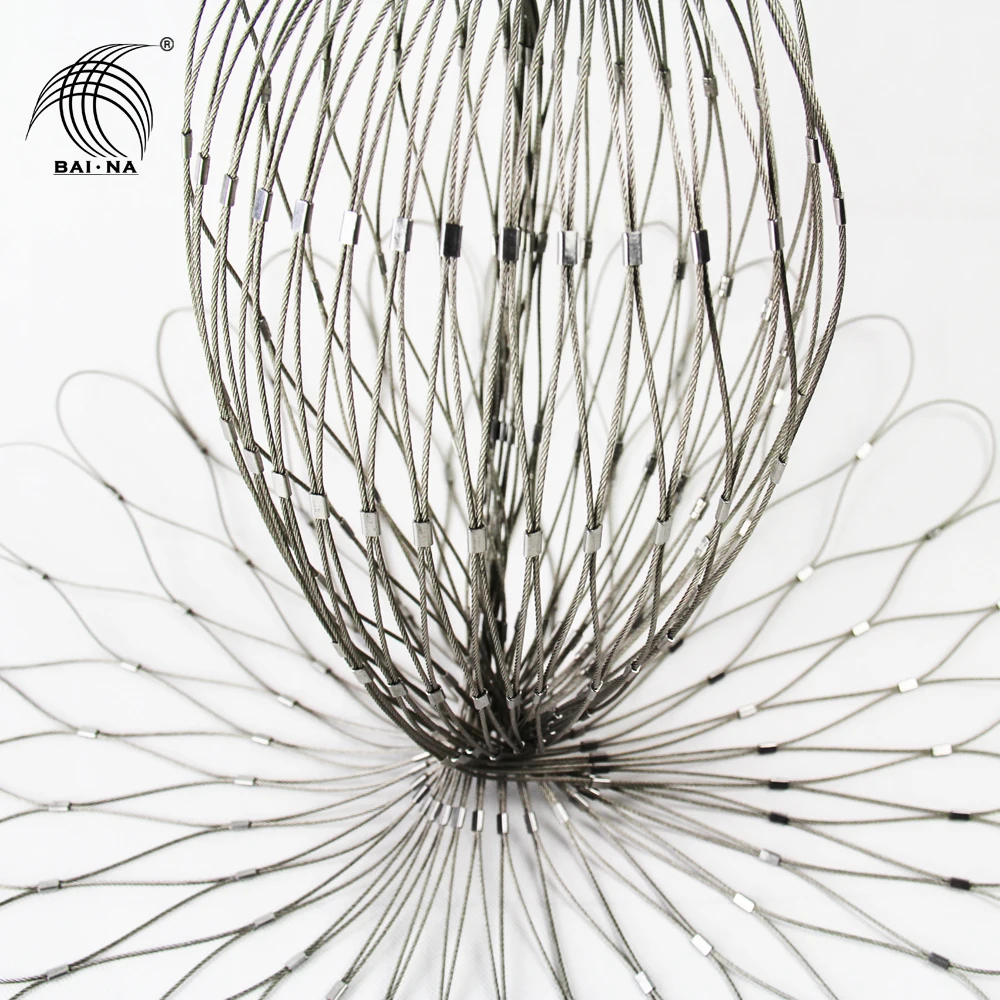 BAINA stainless steel anti-theft security metal wire mesh bag