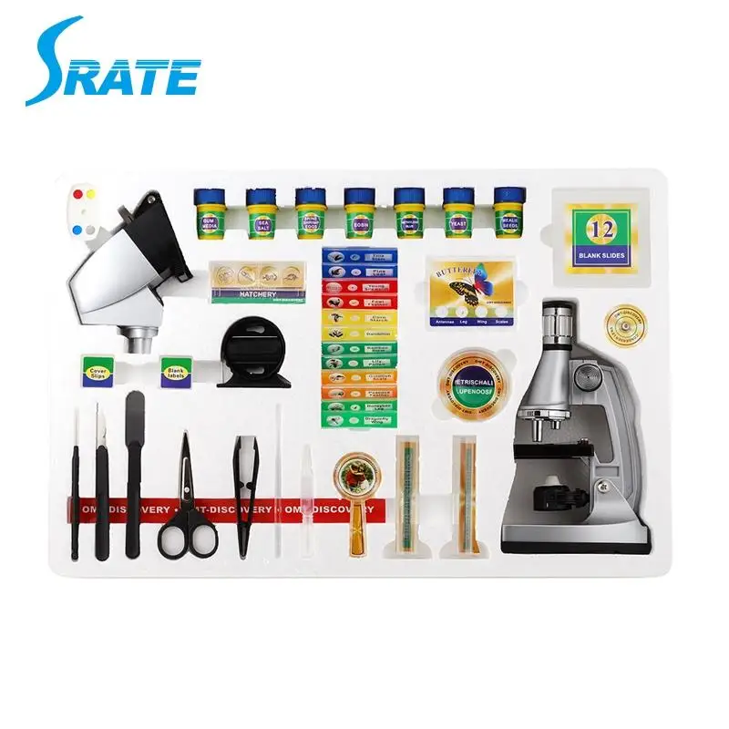 Science experiment kits school stationery set children microscope STX-1200