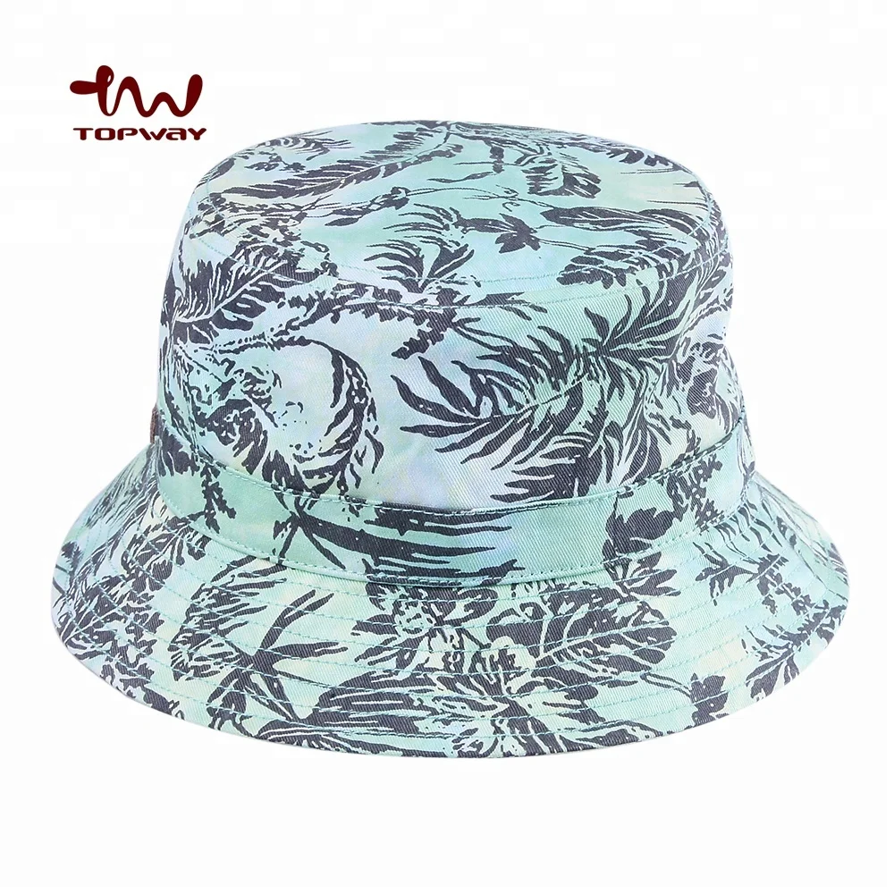 Wholesale Factory Fashion Designed Women Bucket Hats Cap Custom Logo With All Over Printing Pattern