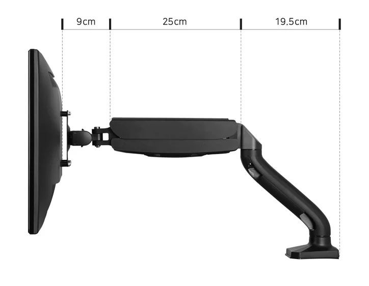 Лучший рычаг для монитора полноприводный одиночный с ЖК-дисплеем плоского экрана 10-27