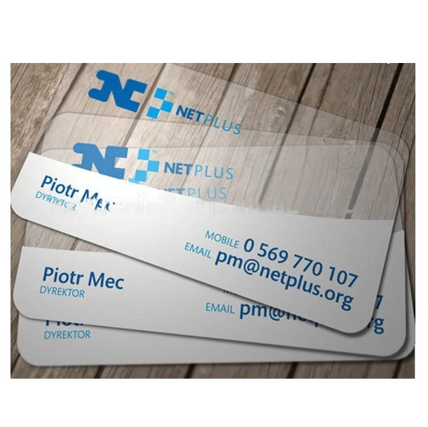 Hot Selling Cheap custom Luxury Printed business card transparent plastic