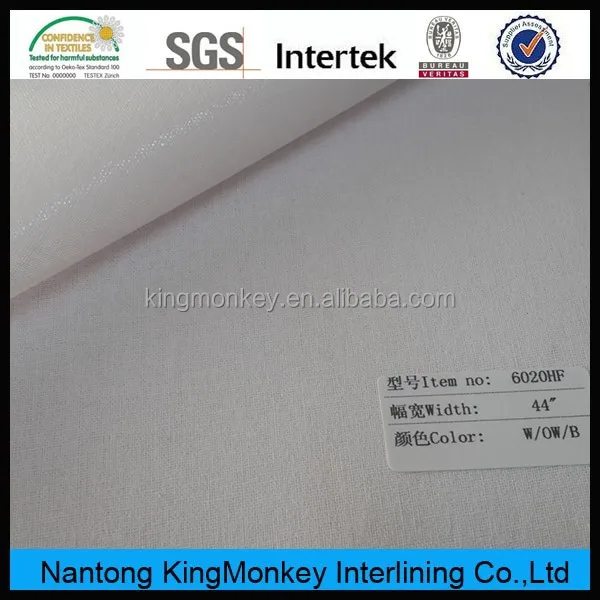 High quality top fused shirt collar interlining