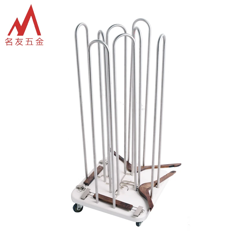 High capacity 4 directions stainless steel coat hanger collection tools