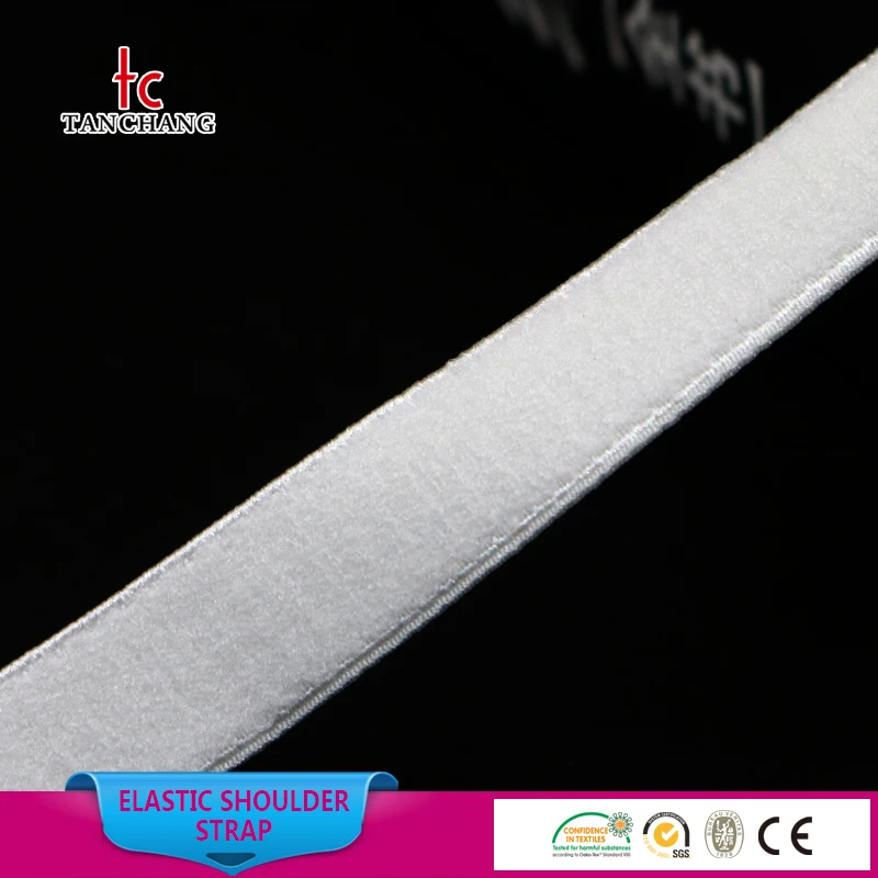 wholesale double sides velvet elastic strap plush elastic shoulder straps for clothing TC77